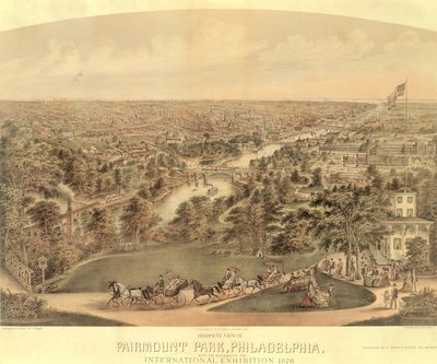 Birds-eye View of Fairmount Park, Philadelphia, 1876 by American School